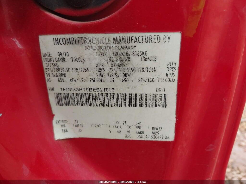 1FD0X5HT9BEB21893 2011 FORD F-550 CHASSIS photo no. 8