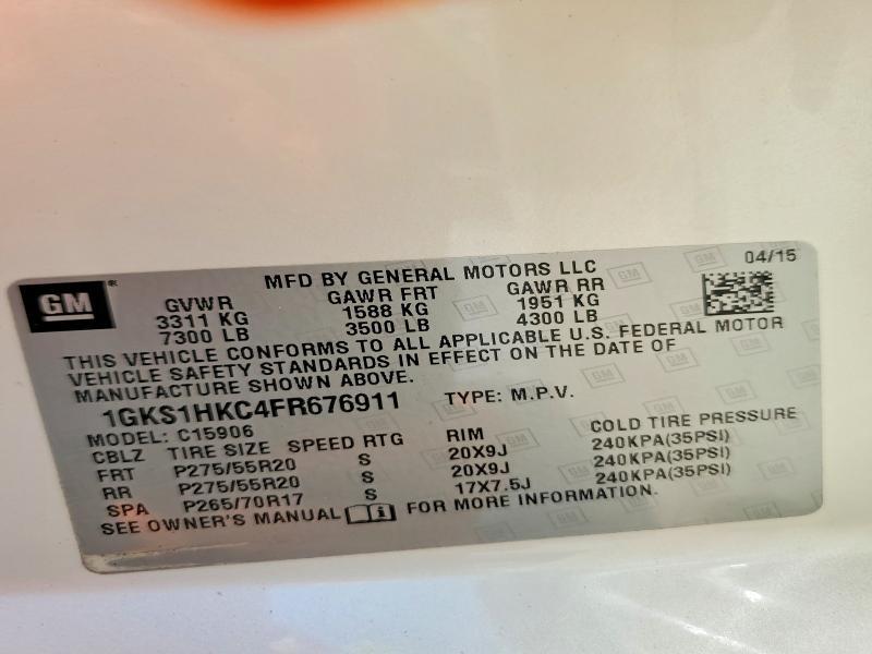 2015 GMC YUKON XL C1500 SLT — Фото 13 из 13