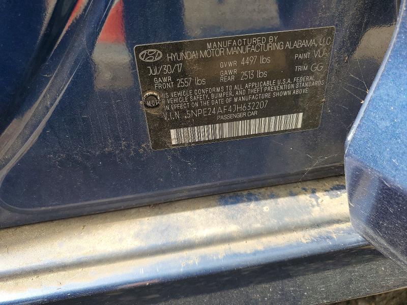 5NPE24AF4JH632207 2018 HYUNDAI SONATA photo no. 12
