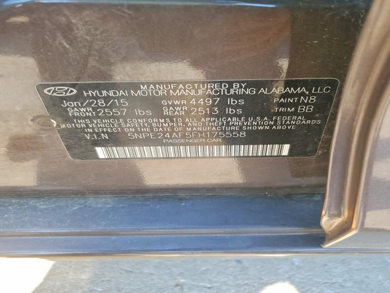 2015 HYUNDAI SONATA SE — Фото 12 из 12