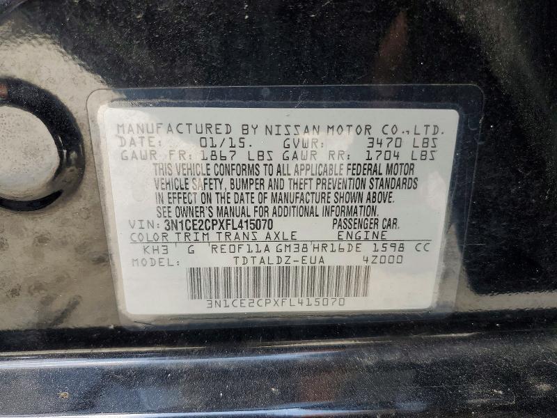 2015 NISSAN VERSA NOTE SV — Фото 12 из 12