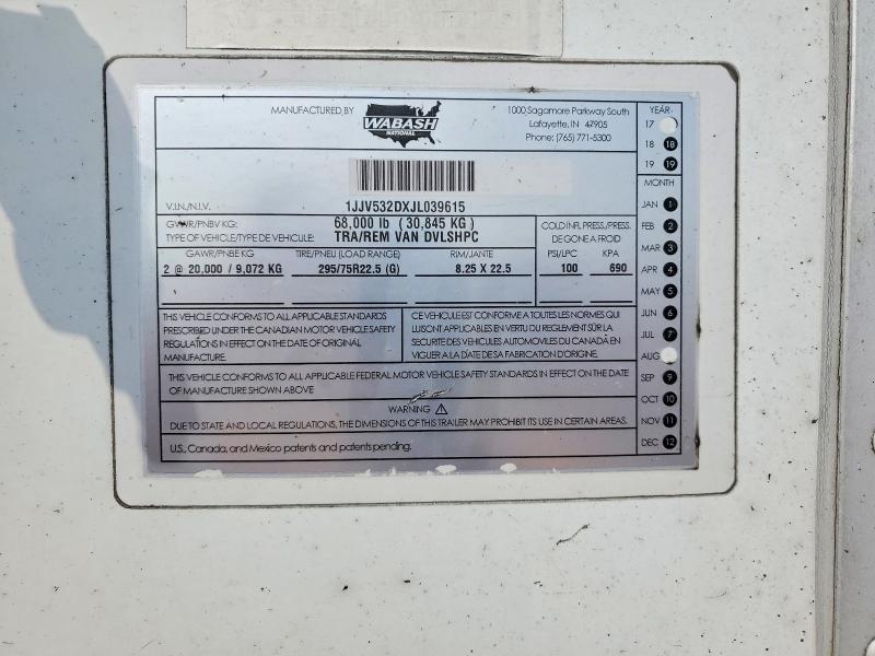 2018 WABASH DVLSHPC DRY VAN TRAILER — Фото 8 из 8
