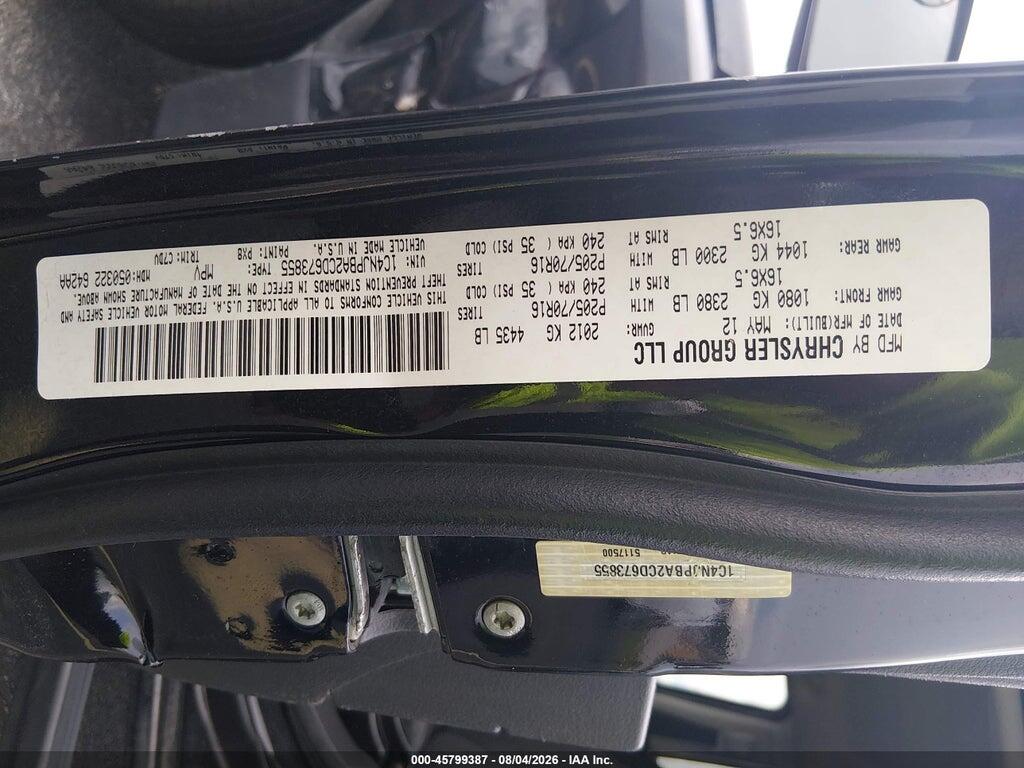 1C4NJPBA2CD673855 2012 JEEP PATRIOT photo no. 9