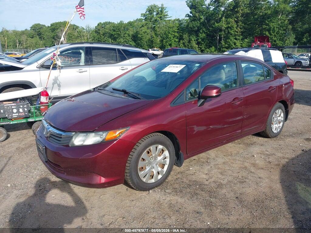 2HGFB2F59CH605798 2012 HONDA CIVIC photo no. 2