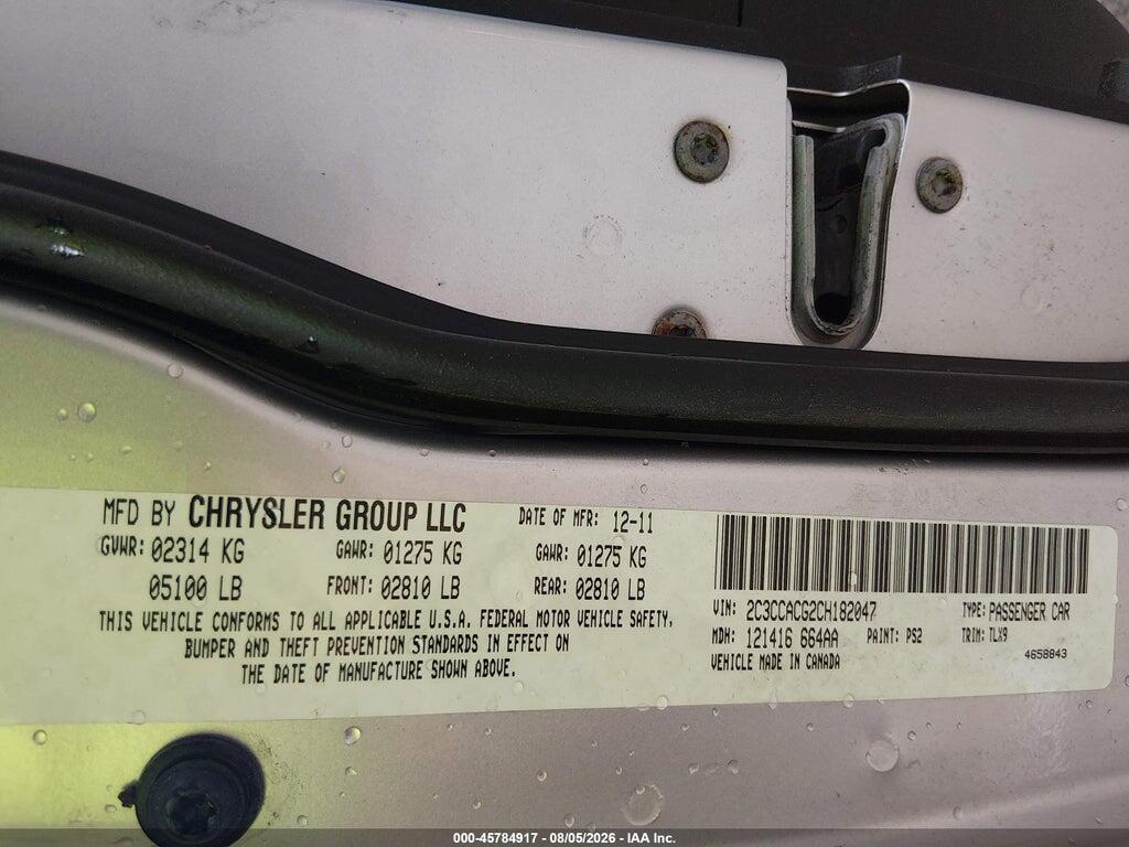 2C3CCACG2CH182047 2012 CHRYSLER 300 photo no. 9