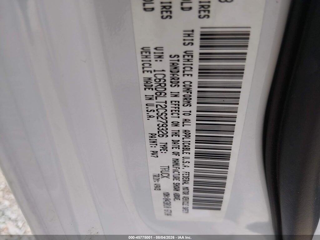 1C6RD6LT2CS279326 2012 RAM 1500 photo no. 9