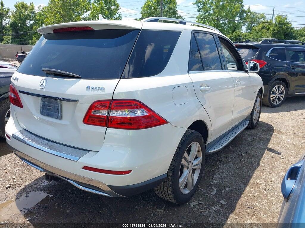 4JGDA5HB8CA094625 2012 MERCEDES-BENZ ML 350 photo no. 4