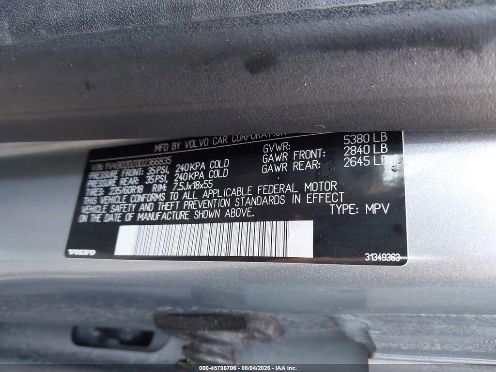 YV4902DZ0D2366835 2013 VOLVO XC60 photo no. 9