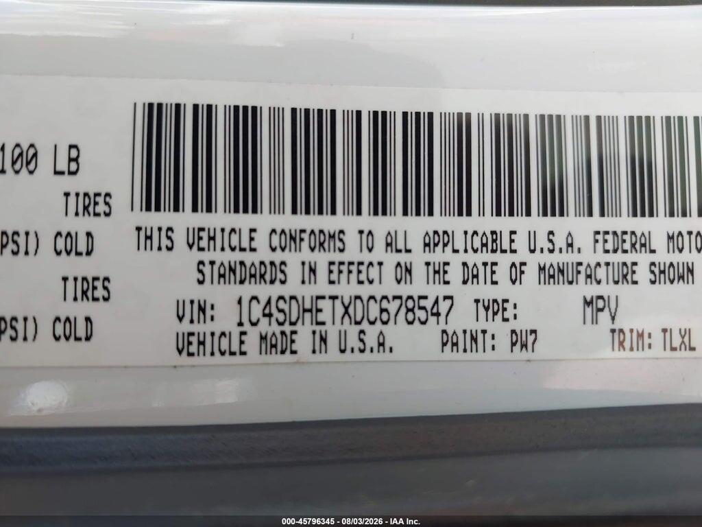 1C4SDHETXDC678547 2013 DODGE DURANGO photo no. 9