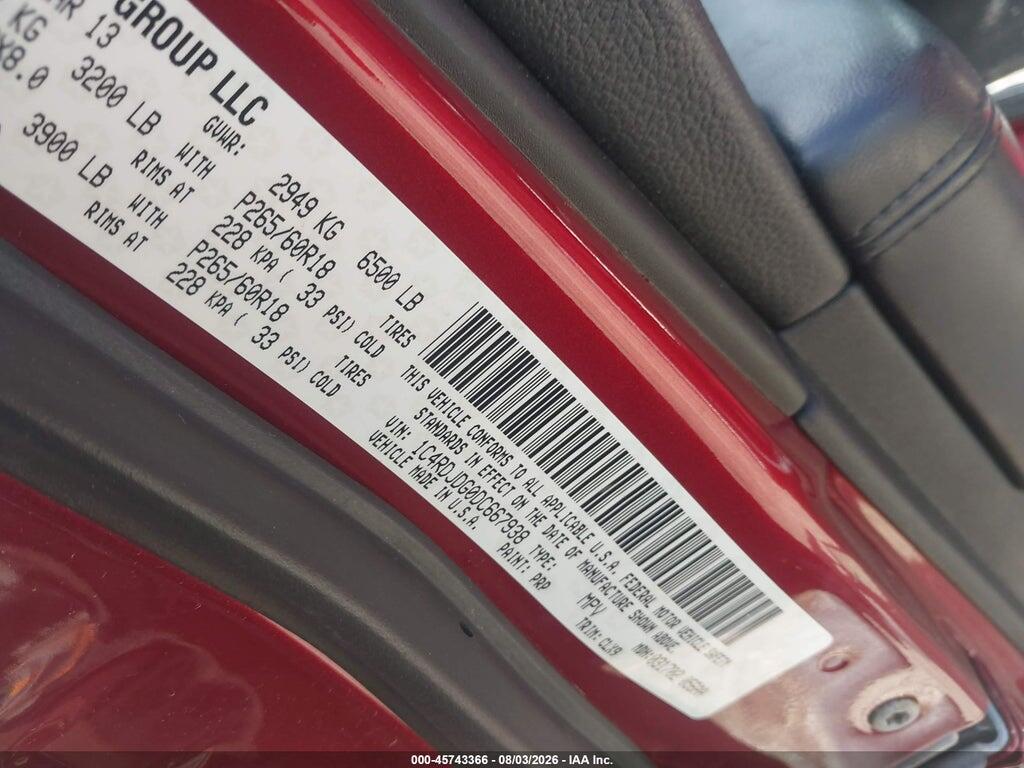 1C4RDJDG0DC667938 2013 DODGE DURANGO photo no. 9