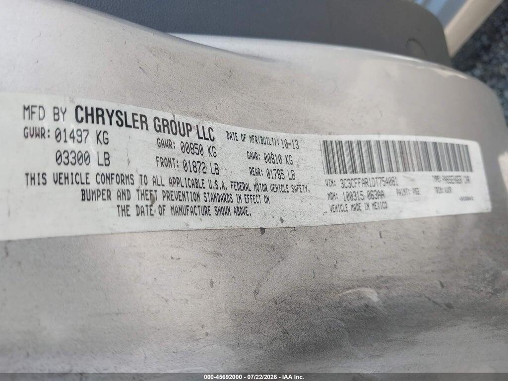 3C3CFFAR1DT754081 2013 FIAT 500 photo no. 9