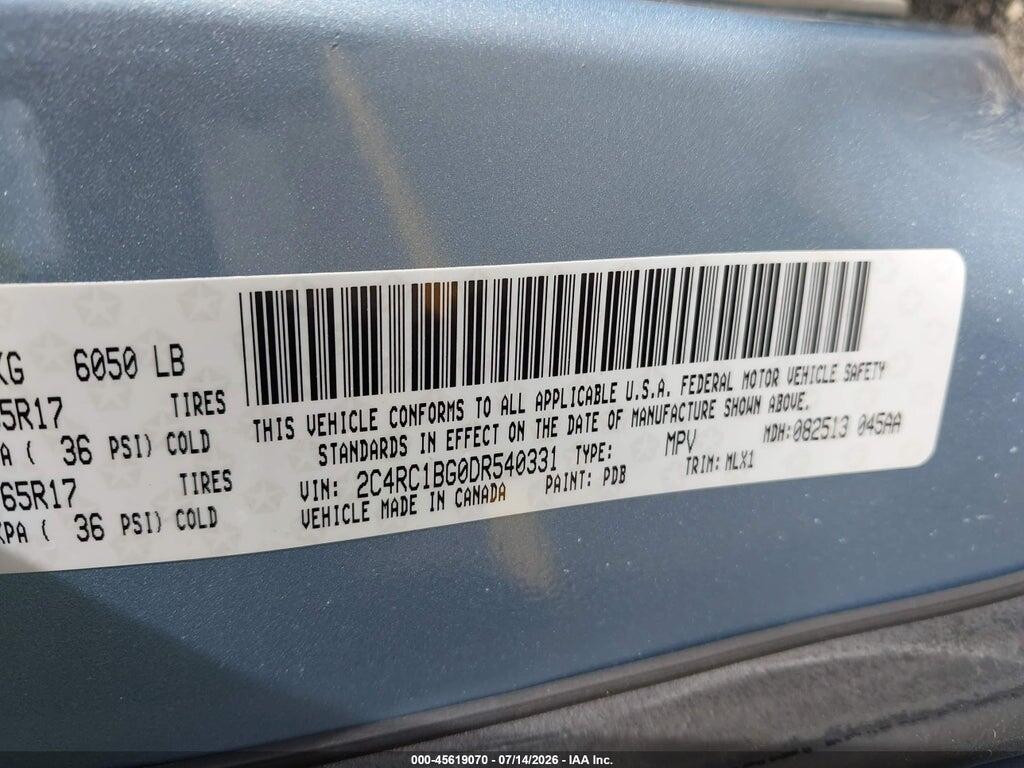 2C4RC1BG0DR540331 2013 CHRYSLER TOWN & COUNTRY photo no. 9