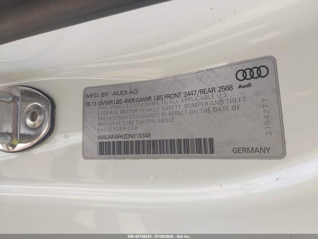 WAUAFAFH2DN018348 2013 AUDI A5 photo no. 9