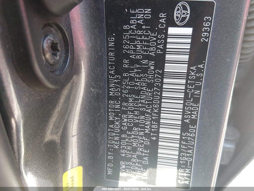 4T1BF1FK6DU273072 2013 TOYOTA CAMRY photo no. 9