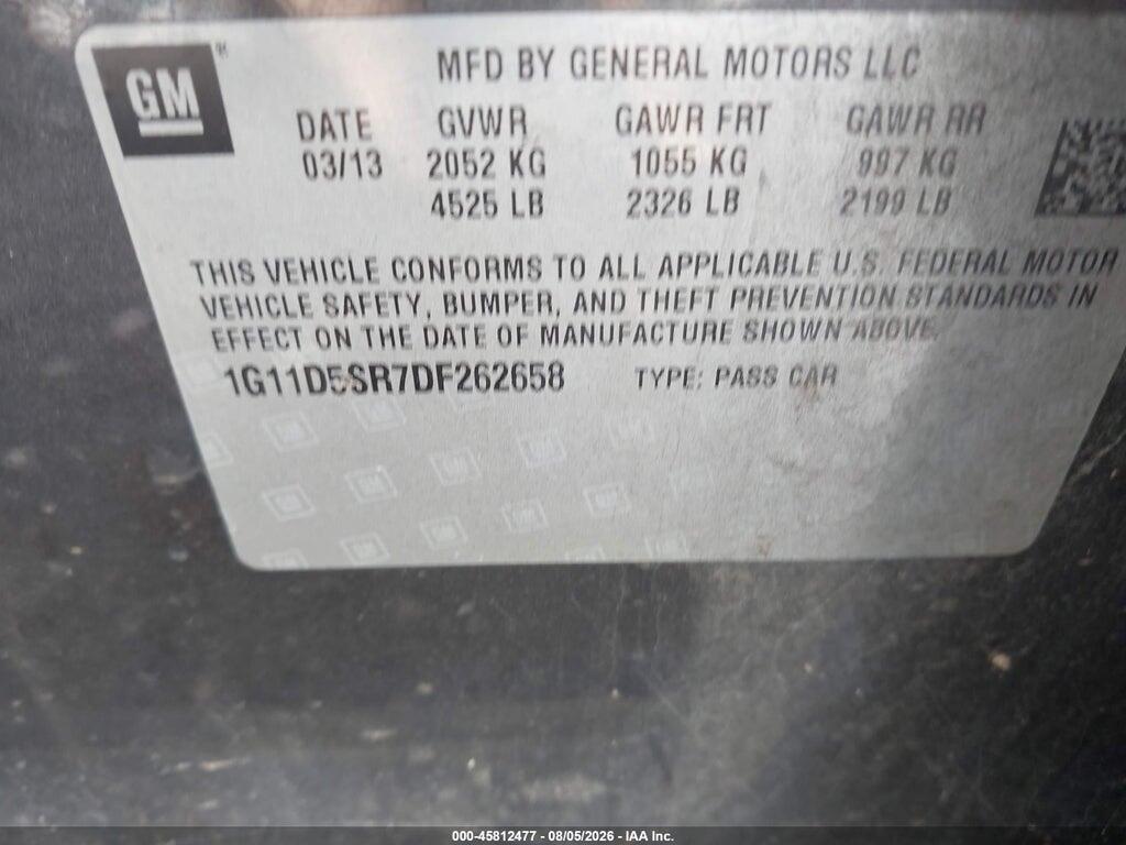1G11D5SR7DF262658 2013 CHEVROLET MALIBU photo no. 9