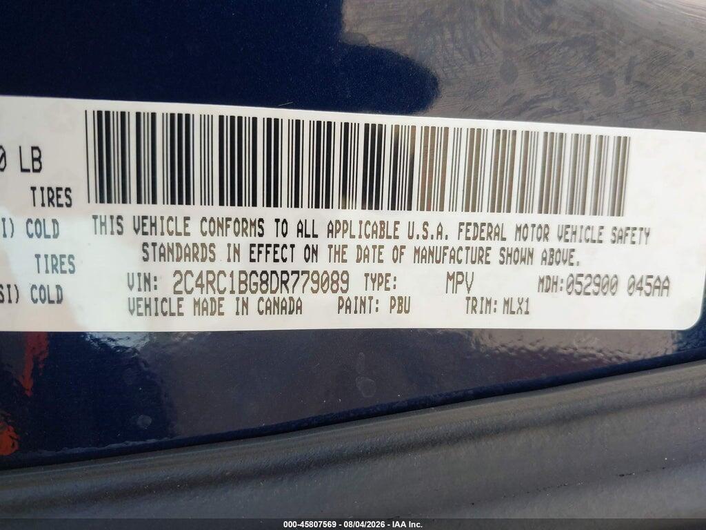2C4RC1BG8DR779089 2013 CHRYSLER TOWN & COUNTRY photo no. 9