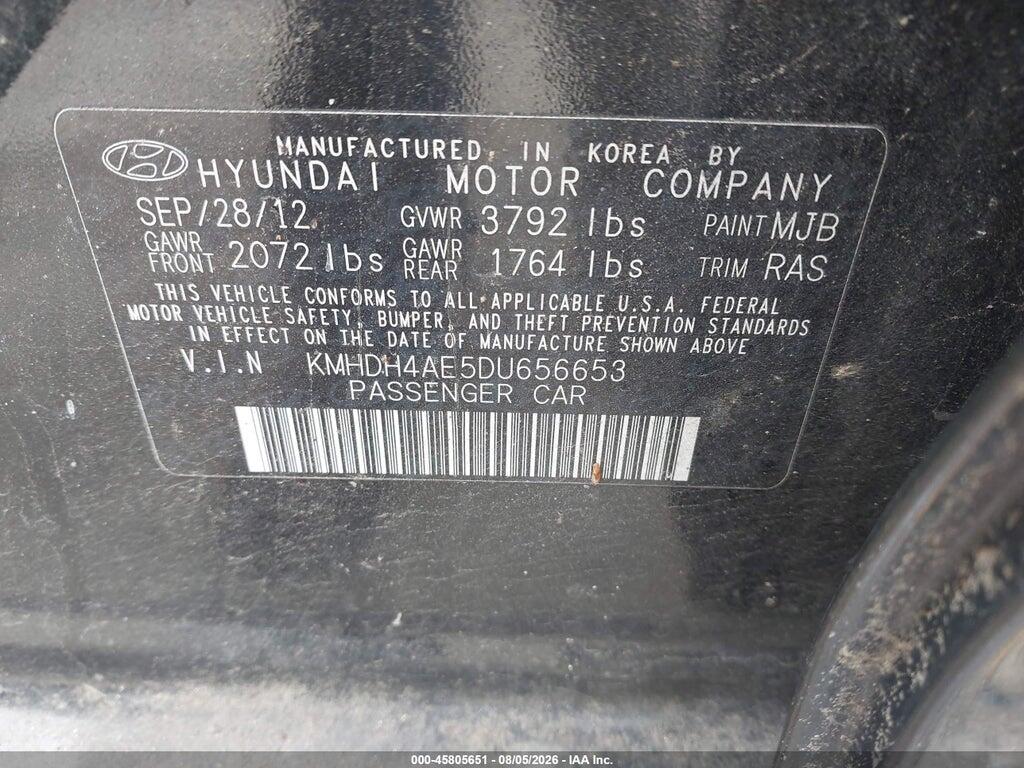 KMHDH4AE5DU656653 2013 HYUNDAI ELANTRA photo no. 9