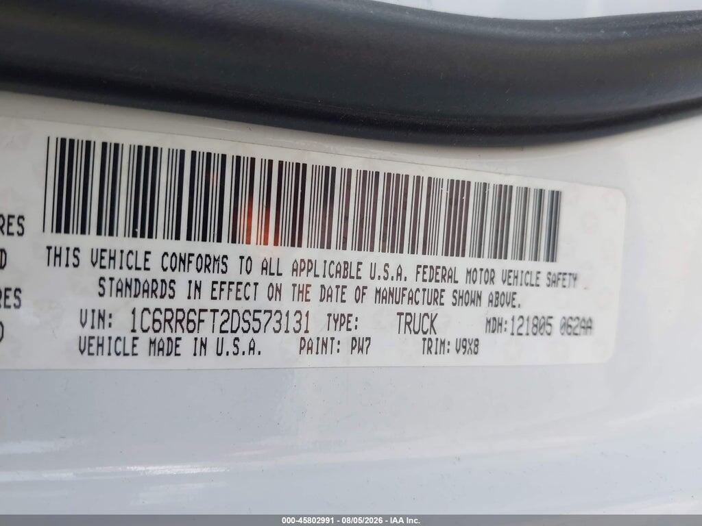1C6RR6FT2DS573131 2013 RAM 1500 photo no. 9