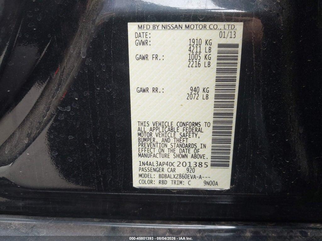 1N4AL3AP4DC201385 2013 NISSAN ALTIMA photo no. 9