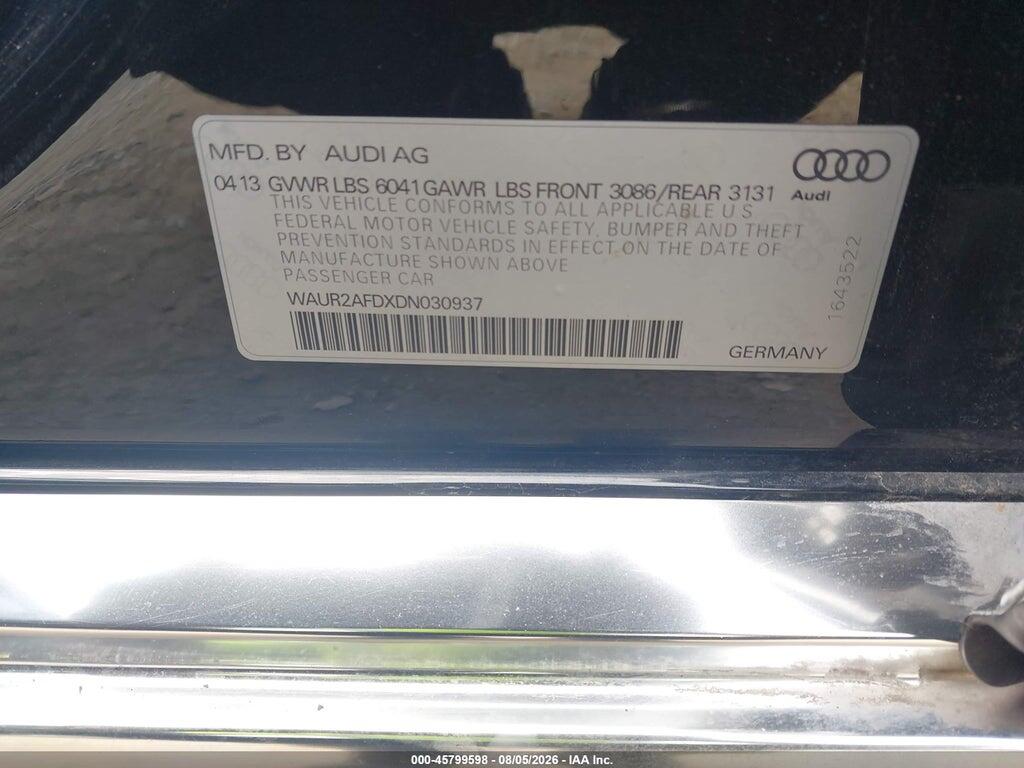 WAUR2AFDXDN030937 2013 AUDI A8 L photo no. 9