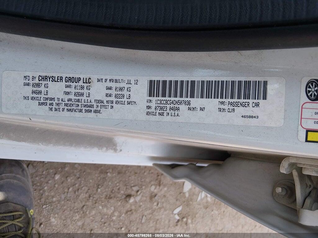 1C3CCBCG4DN507036 2013 CHRYSLER 200 photo no. 9