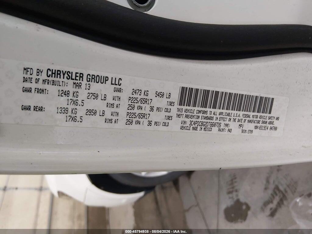 3C4PDCBG2DT660726 2013 DODGE JOURNEY photo no. 9
