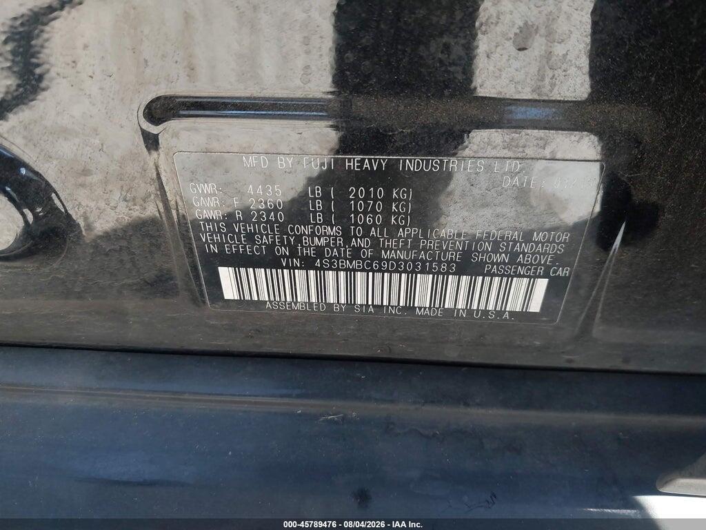 4S3BMBC69D3031583 2013 SUBARU LEGACY photo no. 9