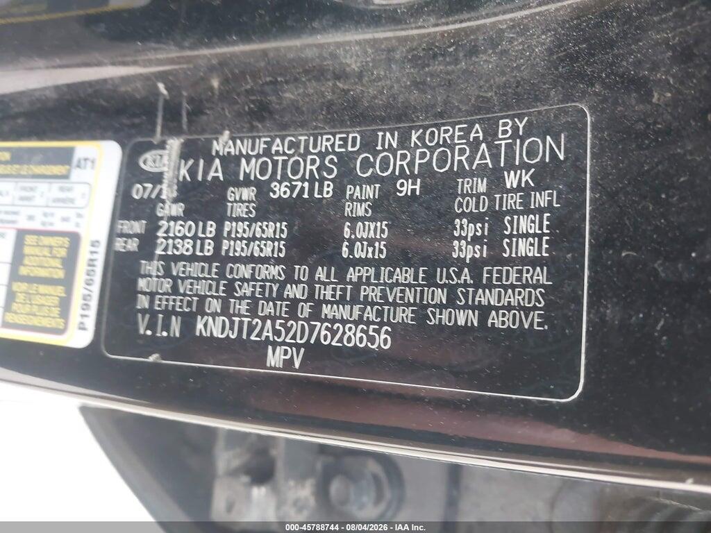 KNDJT2A52D7628656 2013 KIA SOUL photo no. 9