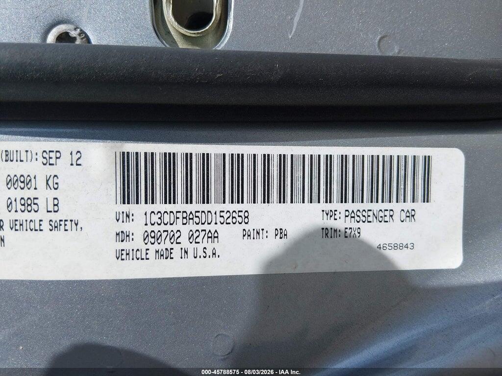 1C3CDFBA5DD152658 2013 DODGE DART photo no. 9