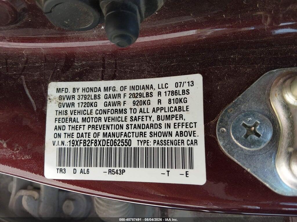 19XFB2F8XDE062550 2013 HONDA CIVIC photo no. 9