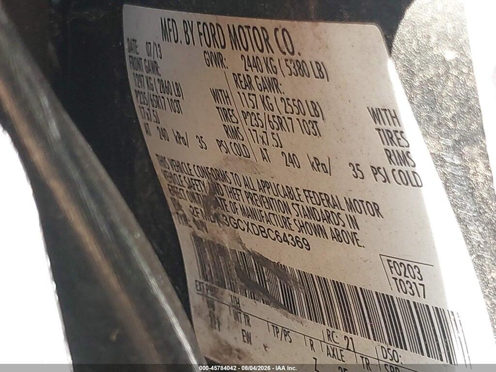 2FMDK3GCXDBC64369 2013 FORD EDGE photo no. 9
