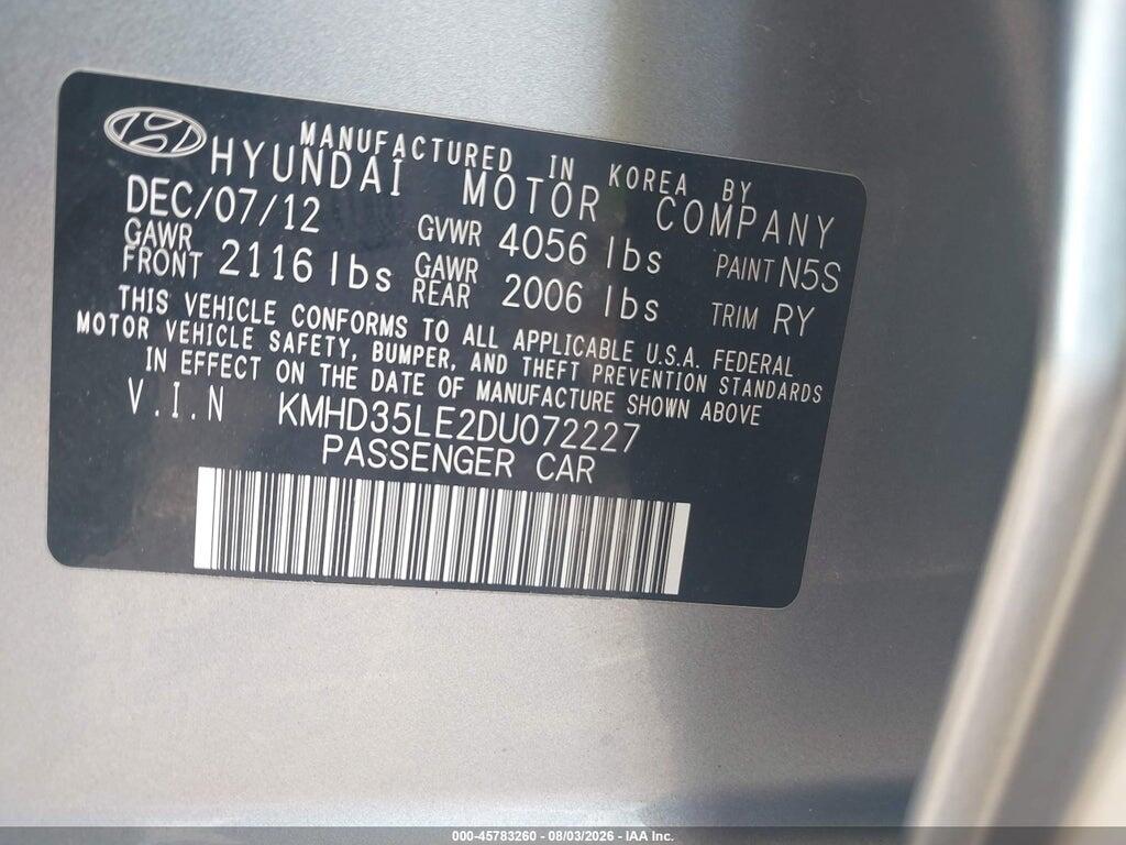 KMHD35LE2DU072227 2013 HYUNDAI ELANTRA GT photo no. 9