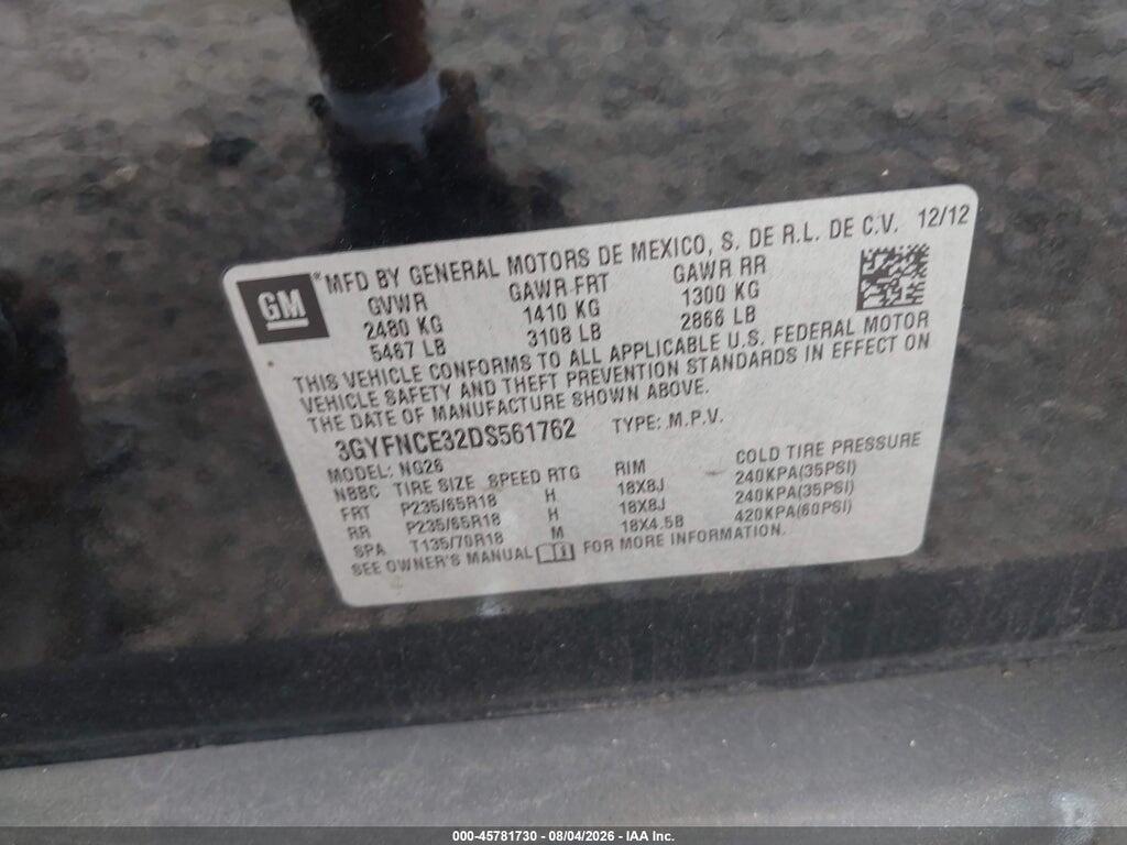 3GYFNCE32DS561762 2013 CADILLAC SRX photo no. 9