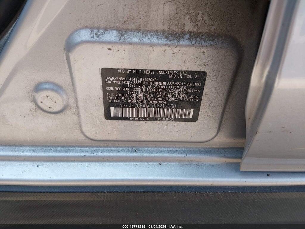 JF2GPAWC7D2212200 2013 SUBARU XV CROSSTREK photo no. 9