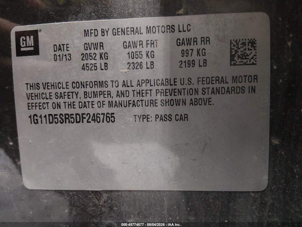1G11D5SR5DF246765 2013 CHEVROLET MALIBU photo no. 9