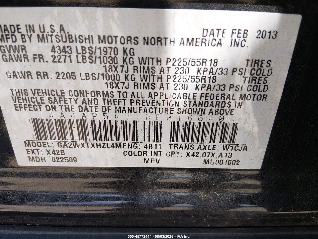 4A4AR5AU1DE016640 2013 MITSUBISHI OUTLANDER SPORT photo no. 9