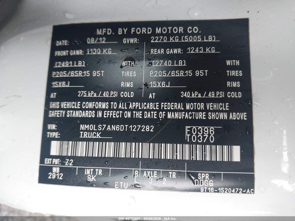 NM0LS7AN6DT127282 2013 FORD TRANSIT CONNECT photo no. 9