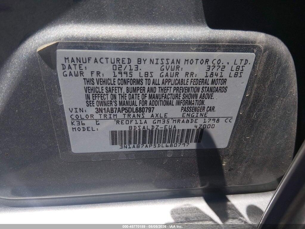 3N1AB7AP5DL680797 2013 NISSAN SENTRA photo no. 9