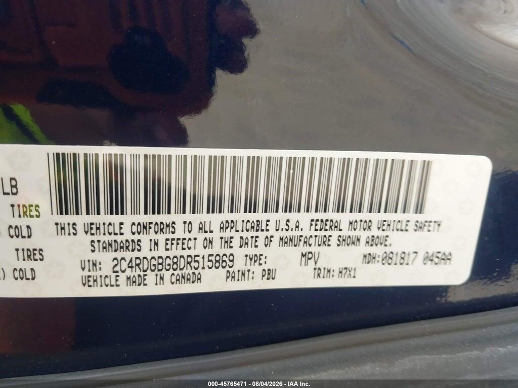 2C4RDGBG8DR515869 2013 DODGE GRAND CARAVAN photo no. 9