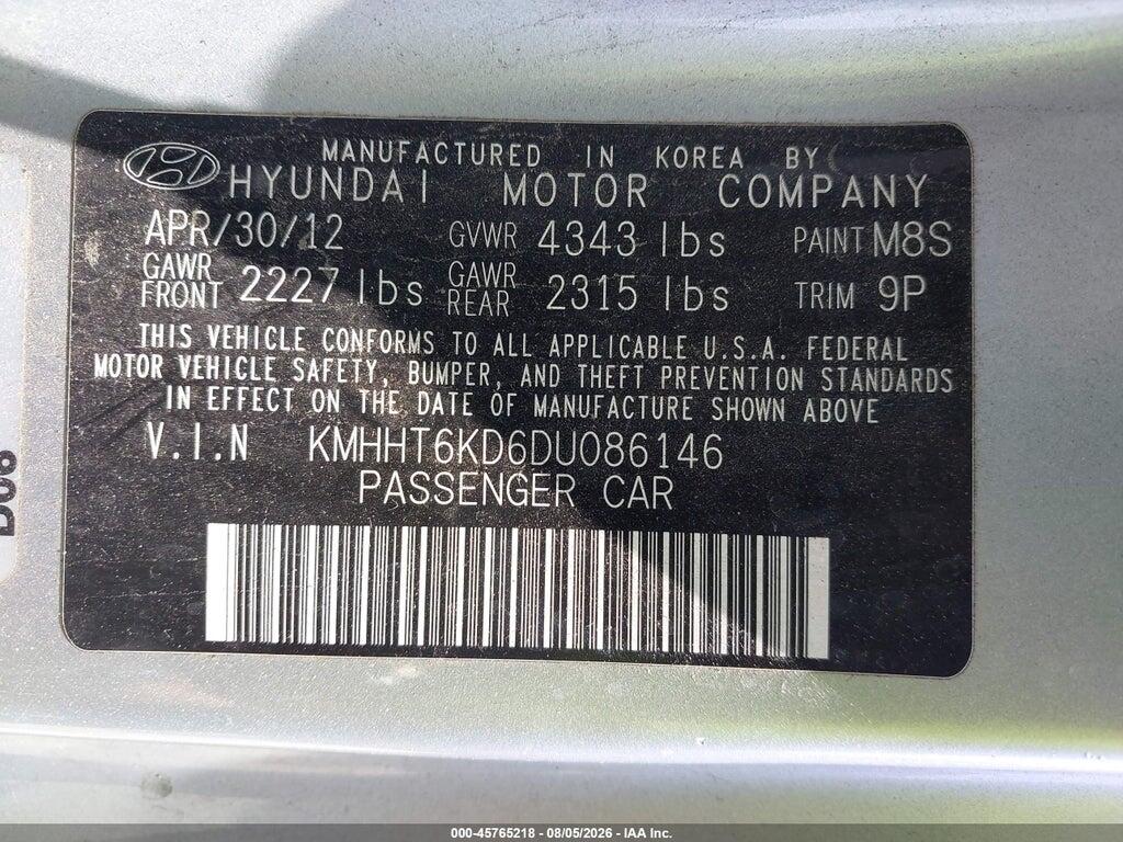 KMHHT6KD6DU086146 2013 HYUNDAI GENESIS photo no. 9