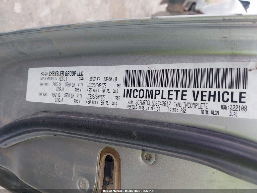 3C7WRTCL1DG542817 2013 RAM 3500 CHASSIS photo no. 9