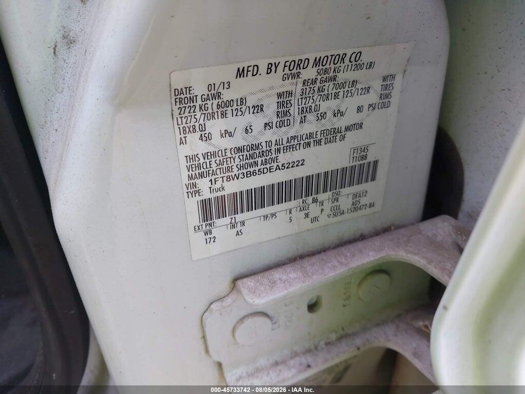 1FT8W3B65DEA52222 2013 FORD F-350 photo no. 4