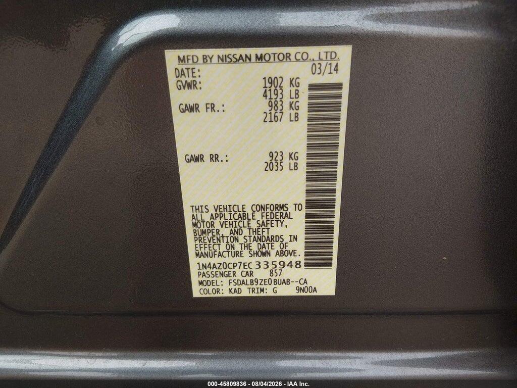 1N4AZ0CP7EC335948 2014 NISSAN LEAF photo no. 9
