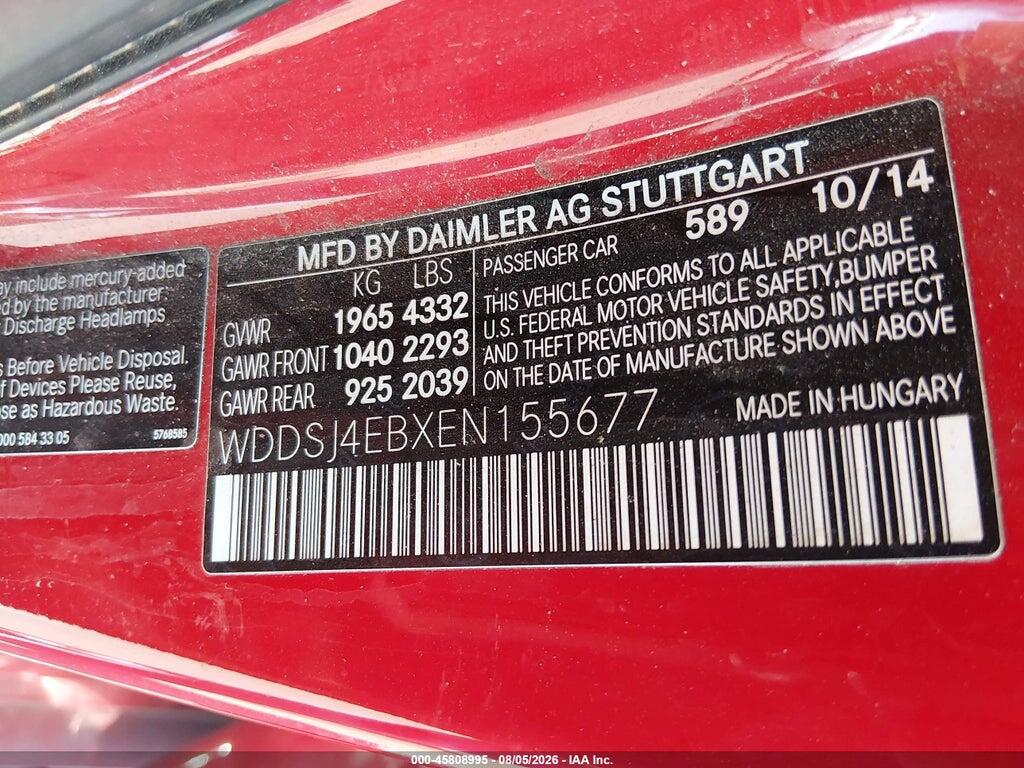 WDDSJ4EBXEN155677 2014 MERCEDES-BENZ CLA 250 photo no. 9