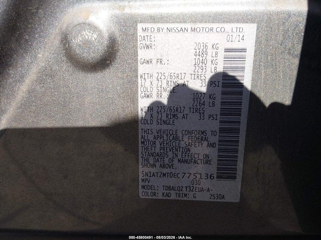 5N1AT2MT0EC775136 2014 NISSAN ROGUE photo no. 9