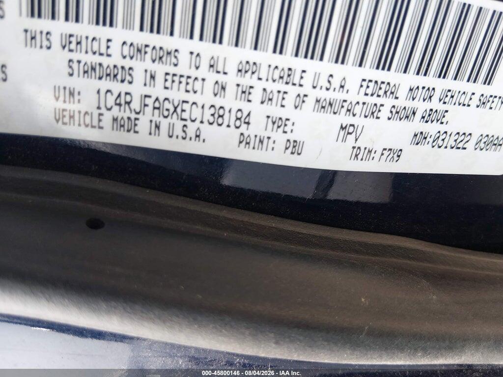 1C4RJFAGXEC138184 2014 JEEP GRAND CHEROKEE photo no. 9