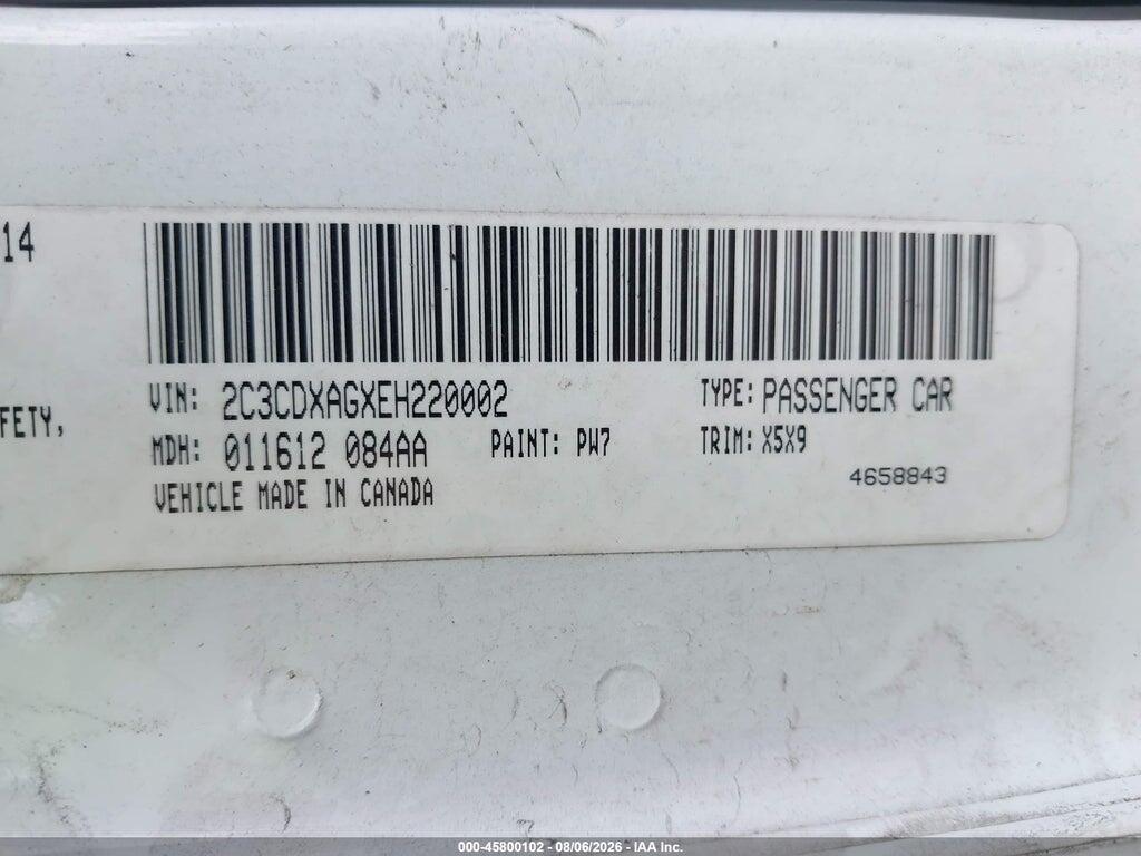 2C3CDXAGXEH220002 2014 DODGE CHARGER photo no. 9