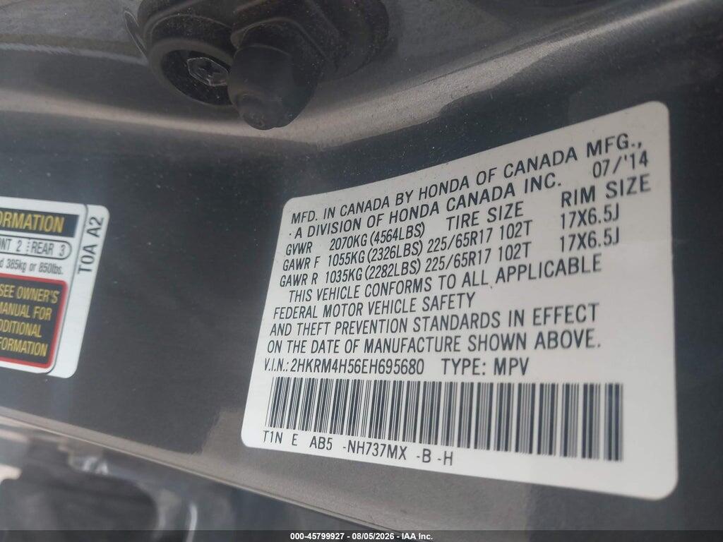 2HKRM4H56EH695680 2014 HONDA CR-V photo no. 9