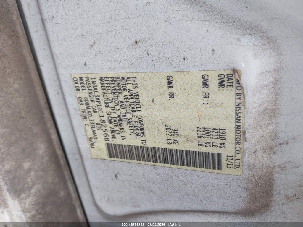 1N4AL3AP1EC182568 2014 NISSAN ALTIMA photo no. 9