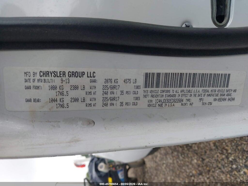 1C4NJDEB2ED622684 2014 JEEP COMPASS photo no. 9